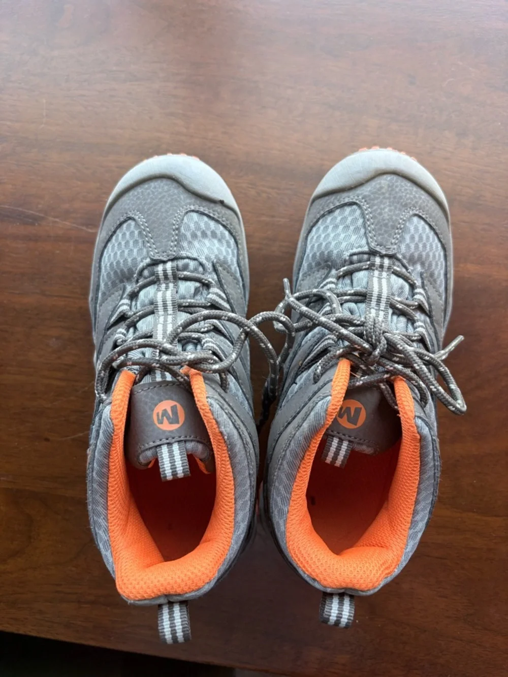 Merrell Kids' Gray & Orange hiking Shoes - Picture 3 of 5